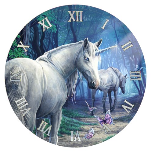 Crystal Art Clock Kit, Unicorn Lisa Parker 30x30