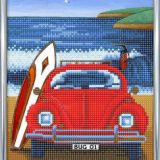 Diamond Painting Beetle on the Beech Volkswagen 21 x 25 cm Full zilveren lijst 2