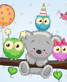 Diamond Painting Birthday Verjaardag Friends 18 x 18 kaart