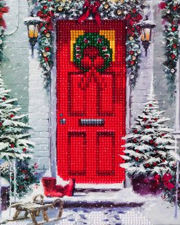 "Diamond Painting Christmas Garland Door 21 x 25 cm Full zilveren lijst" "Diamond Painting Christmas Garland Door 21 x 25 cm Full zilveren lijst 3" "Diamond Painting Christmas Garland Door 21 x 25 cm Full zilveren lijst 2"