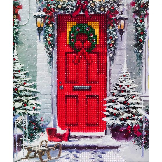 "Diamond Painting Christmas Garland Door 21 x 25 cm Full zilveren lijst" "Diamond Painting Christmas Garland Door 21 x 25 cm Full zilveren lijst 3" "Diamond Painting Christmas Garland Door 21 x 25 cm Full zilveren lijst 2"