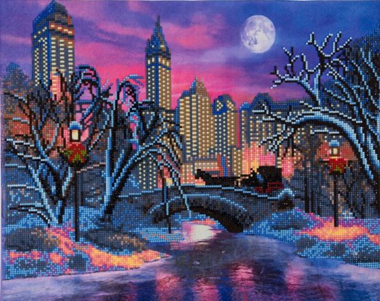 Diamond Painting Christmas in New York Kerstmis 50 x 40 Full LED