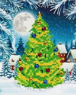 Diamond Painting Christmastree kerstboom 18 x 18 card