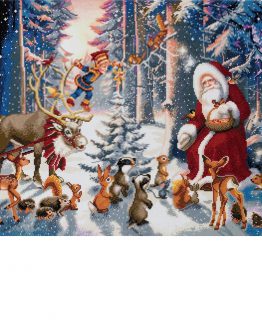 Diamond Painting Crystal Art Kit Christmas in the Forest Kersmis 90 x 40 Partial