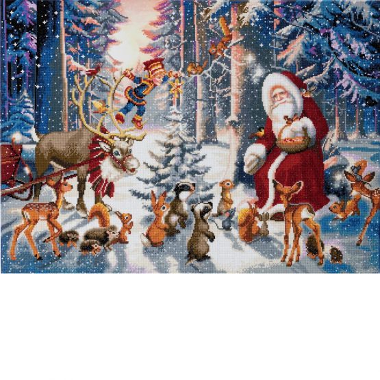 Diamond Painting Crystal Art Kit Christmas in the Forest Kersmis 90 x 40 Partial