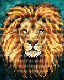 Diamond Painting Crystal Art Kit Lion Leeuw 20 x 20 cm Partial lijst