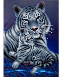 Diamond Painting Crystal Art Kit Loving Embrace Tiger Tijger 65 x 90 Partial