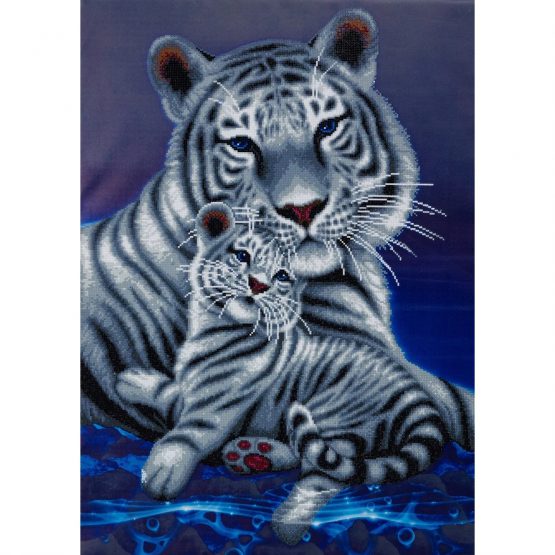 Diamond Painting Crystal Art Kit Loving Embrace Tiger Tijger 65 x 90 Partial
