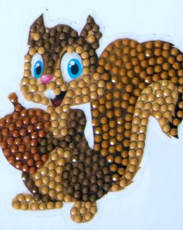 Diamond Painting Crystal Art Sticker Eekhoorn Squirrel 9 x 9 Partial
