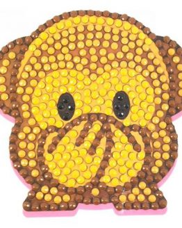 Diamond Painting Crystal Art Sticker Monkey 9 x 9 Partial