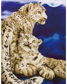 Diamond Painting Dotz painting Snow Leopards 52 x 77 Full