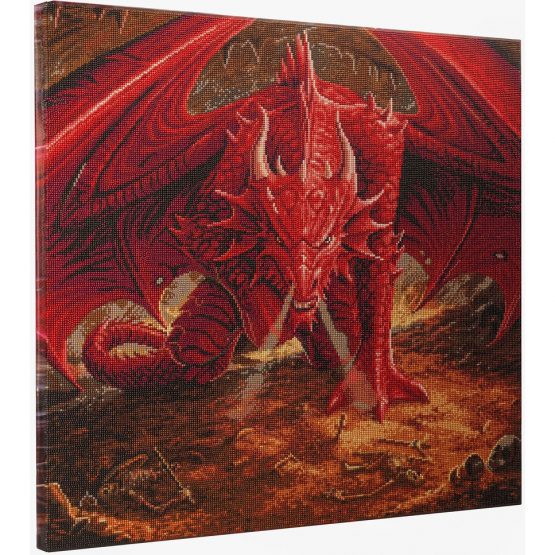 Diamond Painting Dragons Lair 70 x70 cm full painting houten frame