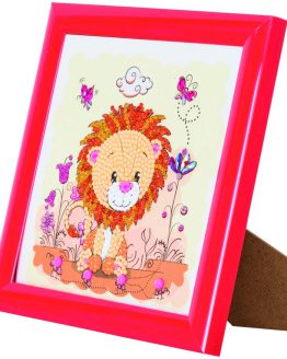 Diamond Painting Kinderframe Lion Leeuw 16 x 16 partial