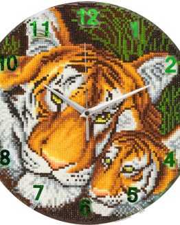 Diamond Painting Klok Mother Tiger and Cub 30 x 30 partial