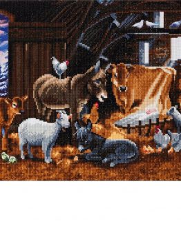 Diamond Painting Nativity Farm Richard Macneil 40 x 50 Partial