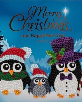 Diamond Painting Penguin Family18 x 18 card