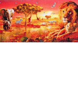 Diamond Painting Safari Sunset Lion Leeuw 90 x 40 Partial