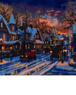 Diamond Painting Small Town Christmas 50 x 40 Full LED