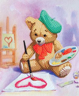 Diamond Painting Teddy 18 x18 kaart