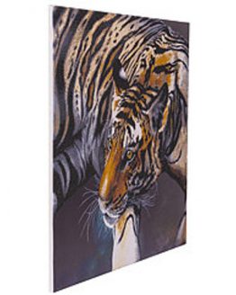 Diamond Painting The Tiger Tijger 70 x70 cm partial painting houten frame