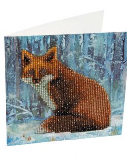 Diamond Painting Winter Fox 18 x 18 kaart
