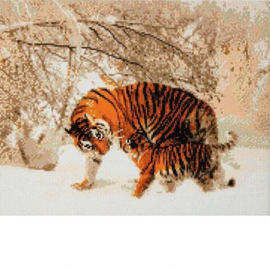 Diamond Painting Winter Tigers 50 x 40 Full 0