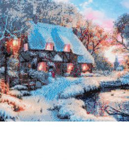 Diamond Painting Wintercottage 50 x 40 Full LED