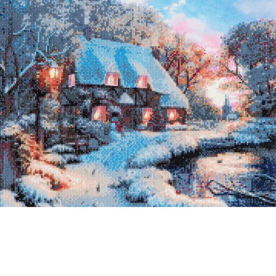 Diamond Painting Wintercottage 50 x 40 Full LED