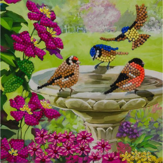 Diamond Painting Birds Vogels 18 x 18 kaart Crystal Art 1