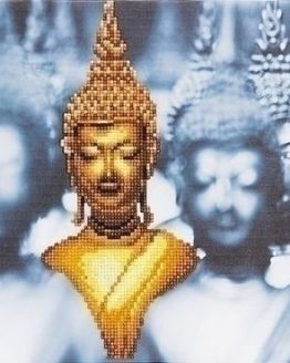 Diamond Painting Golden Buddha Boeddha 30 x 30 partial