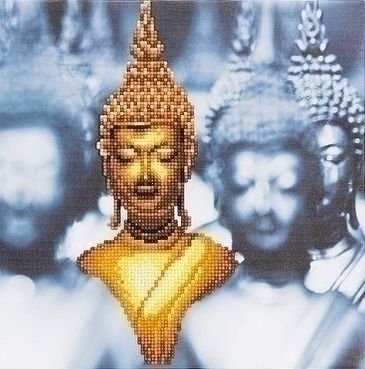 Diamond Painting Golden Buddha Boeddha 30 x 30 partial