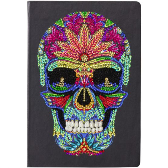 Diamond Painting Skull Doodskop 17-5 x 26 Crystal Art Notitieboek