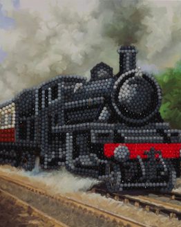 Diamond Painting Train 18 x 18 kaart Crystal Art