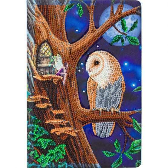 Diamond Painting Fairy Tale Owl 18 x 26 Crystal Art Notitieboek