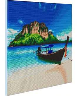 Diamond Painting Beach Boat 50 x 40 Full Painting 1