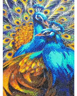 Diamond Painting Blue Rapsody Peacocks 40 x 50 Full 1