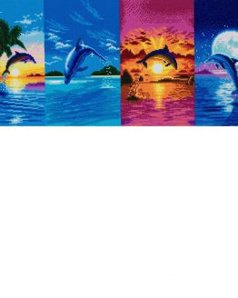 Diamond Painting Day of the Dolphin 90 x 40 full 1