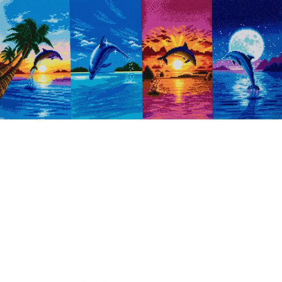 Diamond Painting Day of the Dolphin 90 x 40 full 1