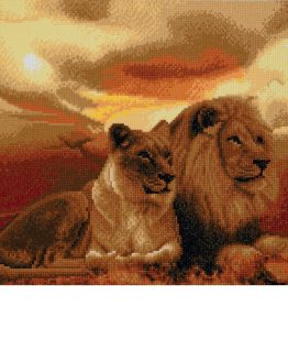 Diamond Painting Lions of the Savannah Leeuwen 50 x 40 Full Painting 1