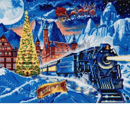 Diamond Painting Polar Express Trein 50 x 40 Full Painting 1