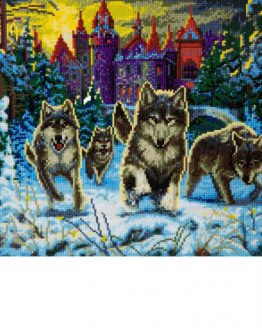 Diamond Painting Running Wolves 40 x 50 Full Painting 1