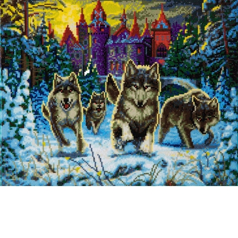 Diamond Painting Running Wolves 40 x 50 Full Painting 1