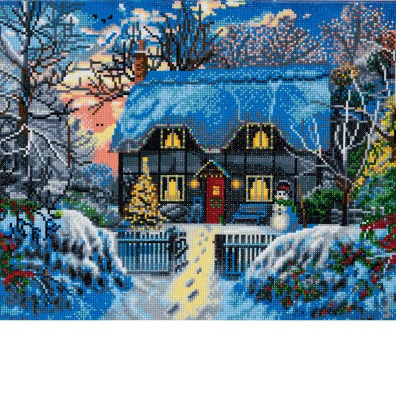 Diamond Painting Yuletide Cottage 50 x 40 Full Painting 1