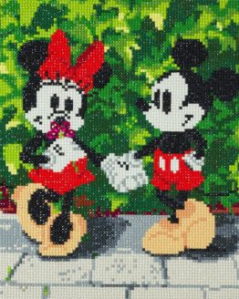 CAK-DNY703M Minnie and Mickey Disney Crystal Art 30 x 30 001
