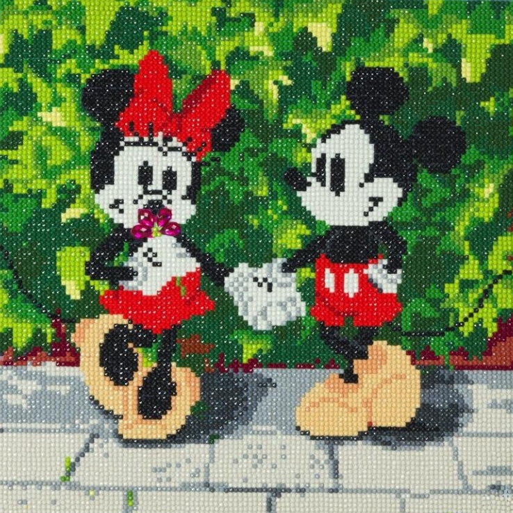 ten tweede Bende spuiten Diamond Painting minnie and mickey 30 x 30 full CAK-DNY703M