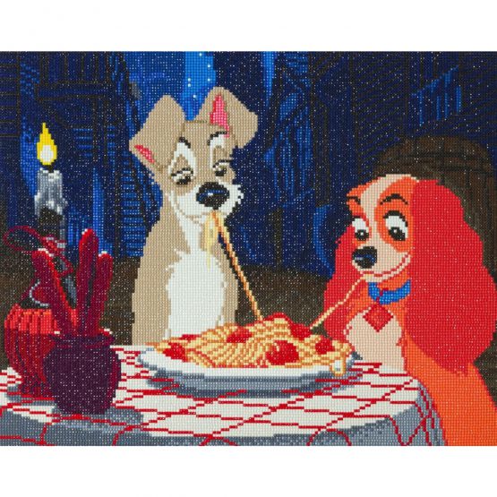 CAK-DNY706L The Lady and the Tramp Crystal Art 50 x 40 001