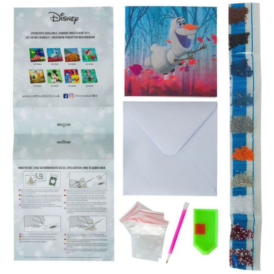 CCK-DNY801 3D Crystal Art Card Floating Olaf 18 x 18 004