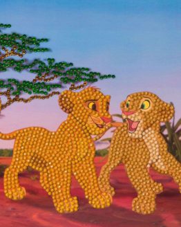 CCK-DNY802 3D Crystal Art Card Simba and Nala 18 x 18 001