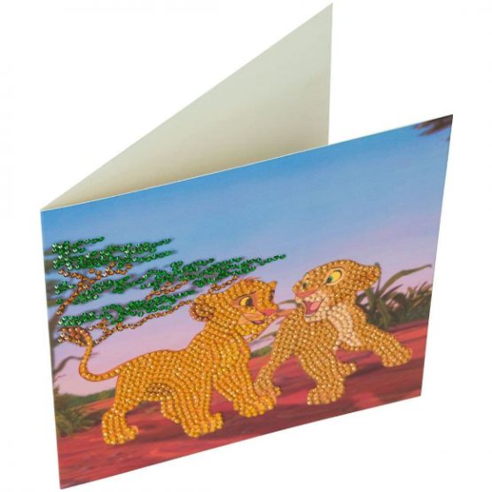 CCK-DNY802 3D Crystal Art Card Simba and Nala 18 x 18 001
