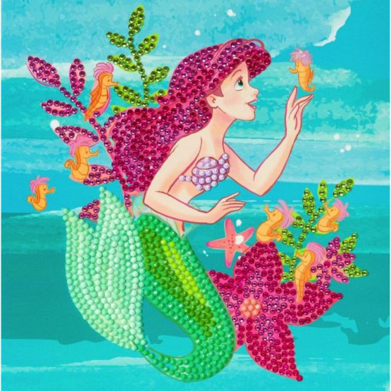 CCK-DNY803 3D Crystal Art Ariel Little Mermaid 18 x 18 001